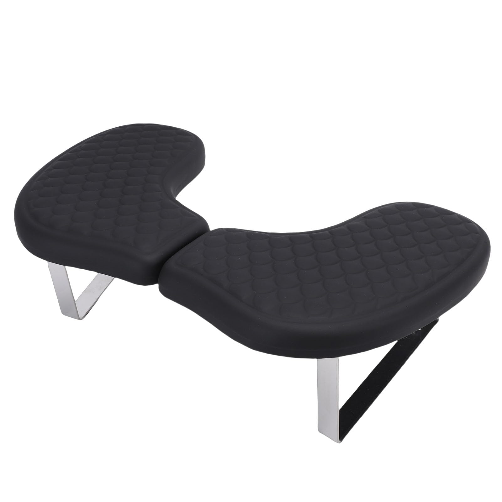 Asixxsix Podłokietnik Nail Tech, Ergonomiczna Poduszka Podłokietnika do Manicure w Kształcie Litery U, Poduszka Pod rękę z Odpinanym Uchwytem na Telefon do Salonu Domowego DIY (BLACK)