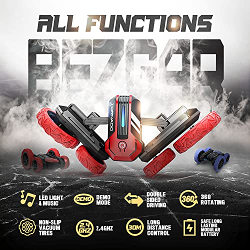 Bezgar Td202 Remote Control Car - Double Sided Rc Stunt Car,360 Flip Spinning Rc Cars With Bright Lights,Outdoor All Terrain Rechargeable Electric Car,Fun Toy Cars Gifts For Boys,Girls Kids&Adults #TOP5