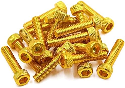 XYWHPGV 20 sztuk Gold Tone M6 x 30mm Motocykl Samochód Sześciokątne Śruby mocujące Śruby(eec98 c8461 eb4e2 e0673 89b7b 4db28