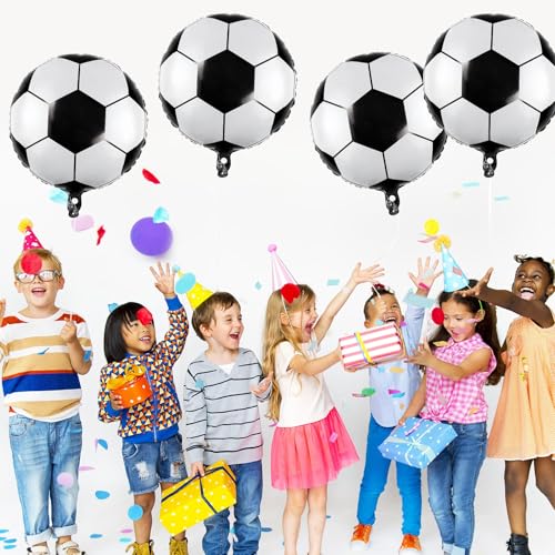 12 Pcs Soccer Balloons,18 Inch Soccer Ball Foil Balloons, Soccers Birthday Decorations for World Cup Sports Theme Graduation Party Supplies by YOTHORN - Used condition - Image 7