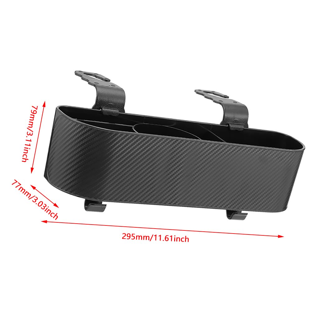 Riloer Storage Holder, 1 PC Car Seat Back Storage Box, Backseat Organizer Compatible with Various Vehicles 11.61 * 3.11 * 3.03 Inch (Black)