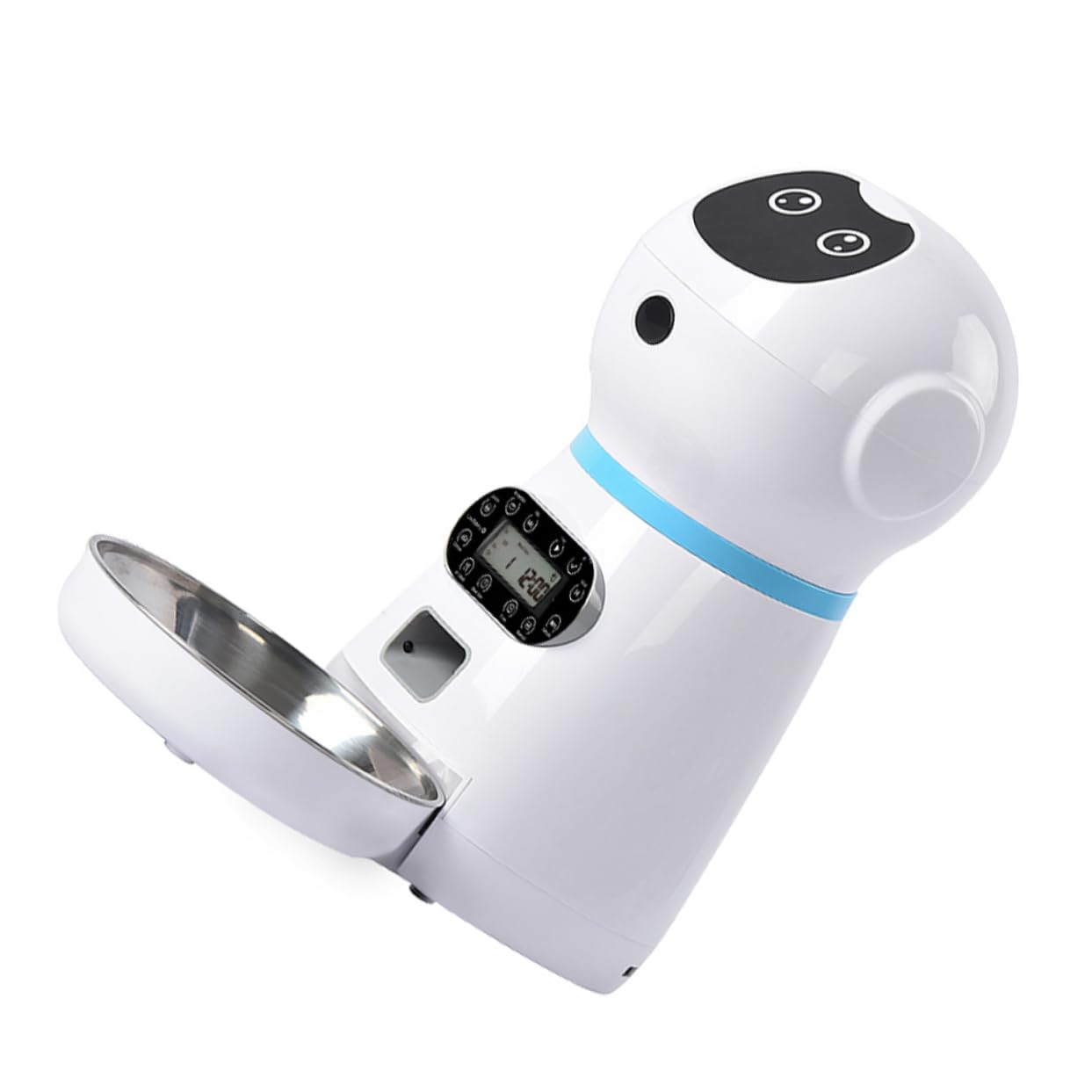 Ipetboom Comedero Temporizado Dispensador Automático para Mascotas con Capacidad de 3.5l, Diseño Flexible con Impulsor y Goma Suave Adecuado para Uso Doméstico Personal
