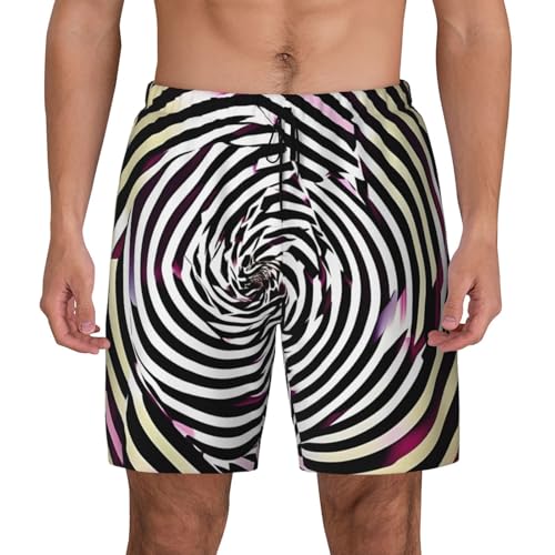 Short de bain respirant homme piscine surf fitness imprimé spirale original