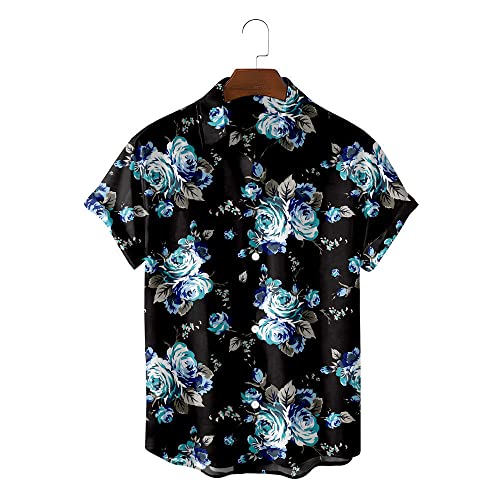 Chemise de plage à manches courtes pour hommes respirante et boutonné pour un été décontracté
