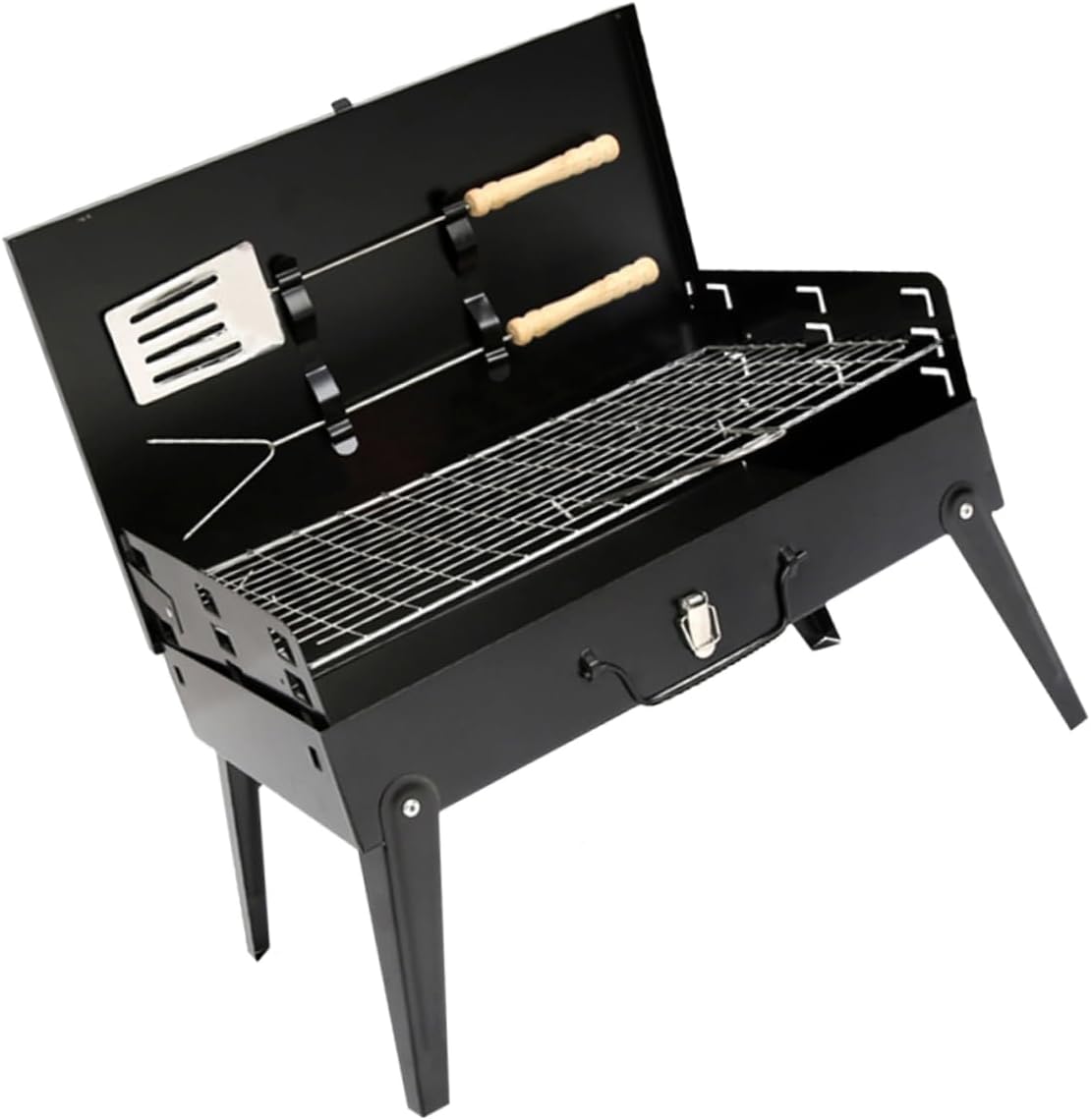 BESPORTBLE Portable Bbq Grill Accessories Outdoor Bbq Stove Folding Barbecue Stove Hibachi Grill for Camping Stable Foot Design