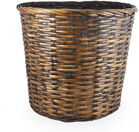 The Lucky Clover Trading Stain Rattan Planter, Brown Basket