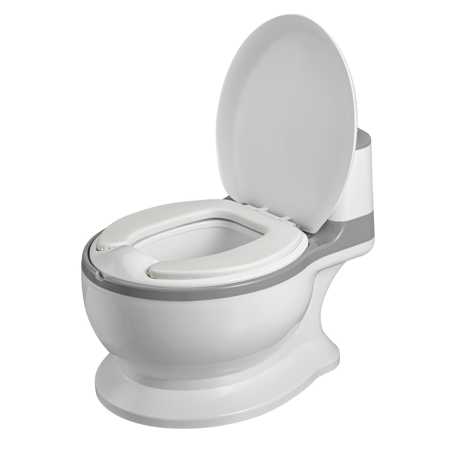 simpa Potty Training Toilet for Toddlers – Realistic Flush Button & Sound, Removable Bowl, Splash Guard & Anti-Skid Pads
