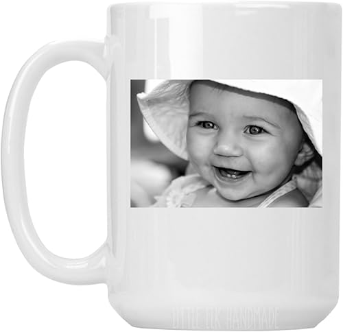 Miniatura 5 de Taza con foto personalizada: carga cualquier imagen y añade texto, taza grande de café de cerámica blanca de 15 onzas