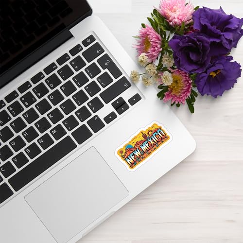 Image of New Mexico State Sticker 5 Inch Waterproof Vinyl Decal USA State Graphic Sticker for Laptop Water Bottle Car Window Bumper Truck Travel Souvenir Durable