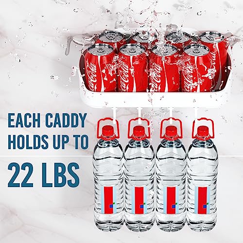 Taili Shower Caddy Suction Cup 2 Pack, Shower Shelves Drill-Free Shower Baskets For Shampoo, Body Wash, Rustproof Kitchen Bathroom Caddy Organizers, Plastic Shower Caddies Bearing Of 22 Lbs thumb #1
