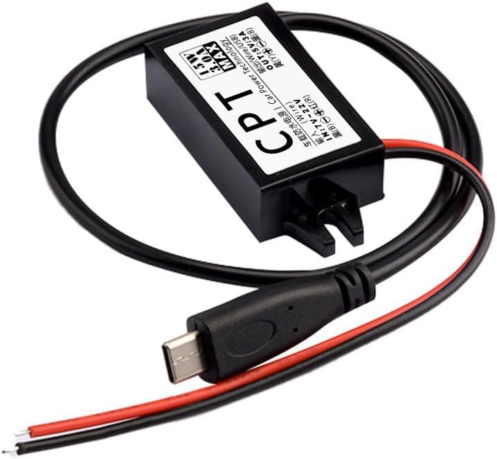 Adaptateur 12V Vers USB Type C - Convertisseur DC/DC 5V 3A 15W - Module étanche Haute Efficacité - Pour Voiture, GPS, Dashcam
