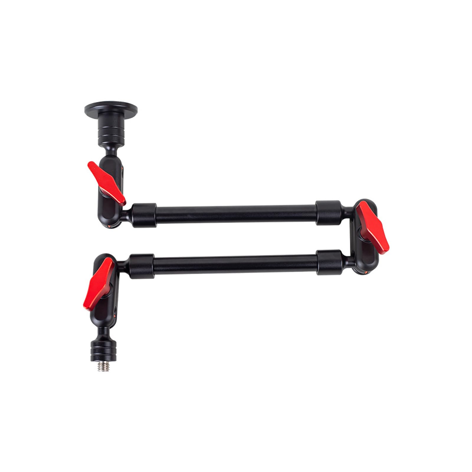 Generico Morsetto per braccio articolato a frizione per webcam smartphone | Morsetto per braccio a frizione regolabile con vite da 1 / 4 pollice per monitor microfono con luce LED, accessori