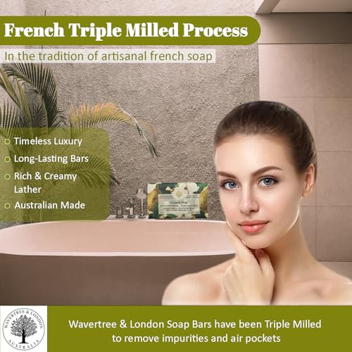 Wavertree & London WL-05-2 French Pear Scented Natural Soap (2 Bars), 7Oz Moisturizing French Triple Milled Soap Bars Enriched With Shea Butter - Pure Plant Oil Bath & Body Soap thumb #2