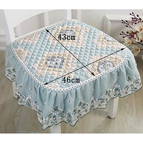 Coussin d'assise de style européen en dentelle jaune et finitions matelassées chic