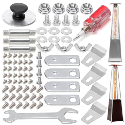 Patio Heater Replacement Parts, Hardware -Bolt & Nut Set for Propane Patio Outdoor Space Heater Screw Sets Accessories for Outdoor Pyramid Patio Heater