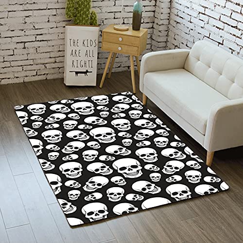 Halloween Skull Group Floor Mat Carpet Carpet Door Mat Indoor Carpet Living Room Absorbent Kitchen Carpet Floor Mat Living Room Halloween Outdoor Decoration