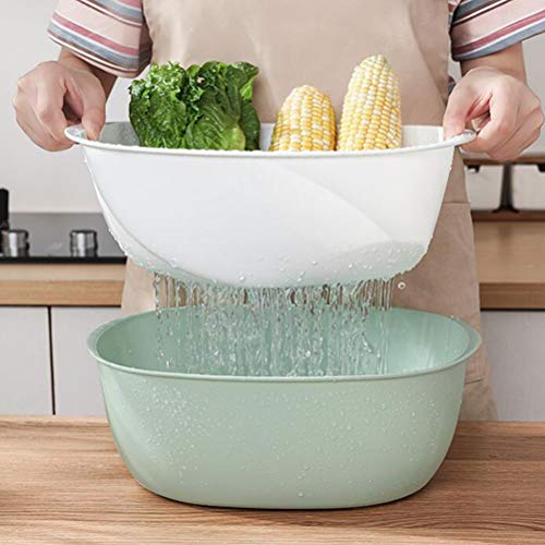 Colador pequeño de cocina doble capa para frutas y verduras miniatura 2