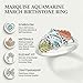 Imagen de Marquise creado aguamarina de marzo Birthstone Anillo