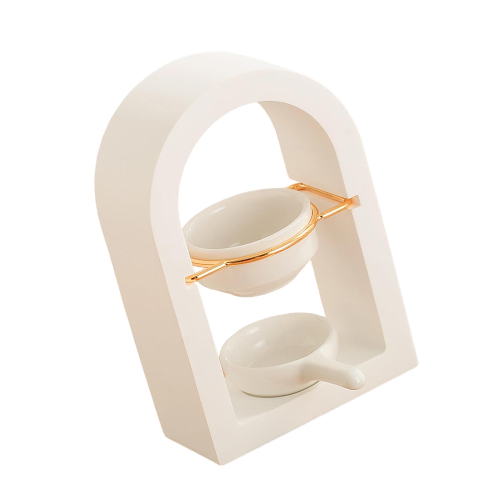 Kalttoy Gold Ceramic Oil Diffuser For Essential Oils Feature Two Tiers Design To Drips Layered Incenses