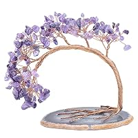 Amethyst & Rosenquarz Kristallbaum Feng Shui – Glücksbaum Mit Keramikbasis, 20-24 Cm, Deko Für Zuhause Oder Büro