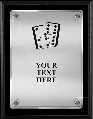Placas de dominó con grabado personalizado, premio de placa flotante de dominó de 7 x 9, grandes premios de dominó personalizados