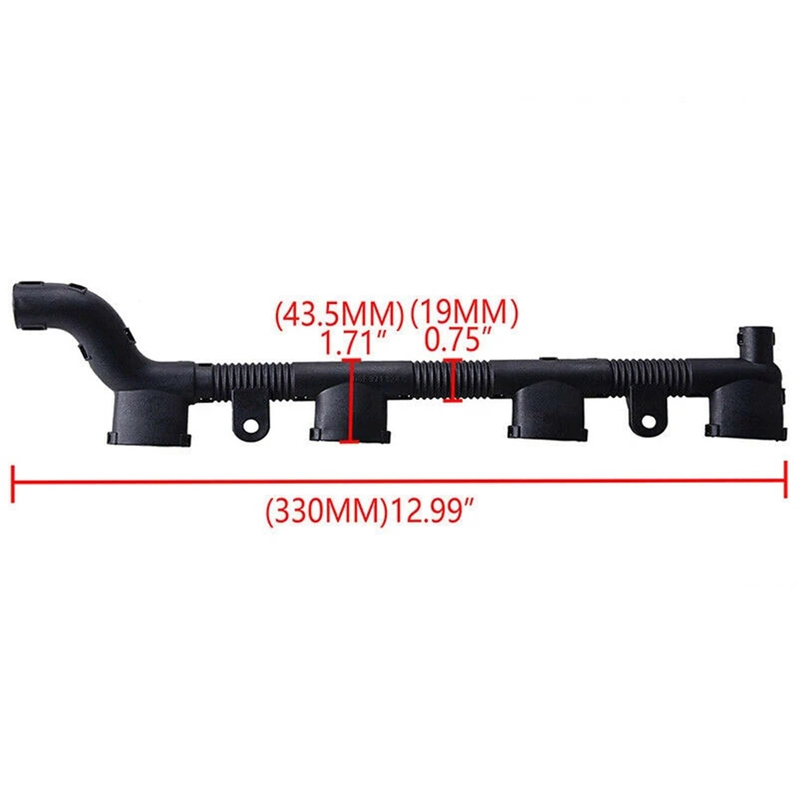 Bobine D'Allumage 1 Pièce Rouge 06F971824C pour A4B7 A6C6 2.0T 2005 2006 2007 2008 Guide De Câblage De Bobine D'allumage Boîtier Câble Faisceau Câbles du Moteur Allumages Moto(Le Noir)