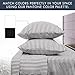 Virah Bella Striped 6-Piece Full Sheet Set - Deep Pocket Luxury Hotel Quality Bedding, Stain & Wrinkle Resistant, Breathable Cooling Bed Sheets with 2 Extra Pillow Cases - Black & White