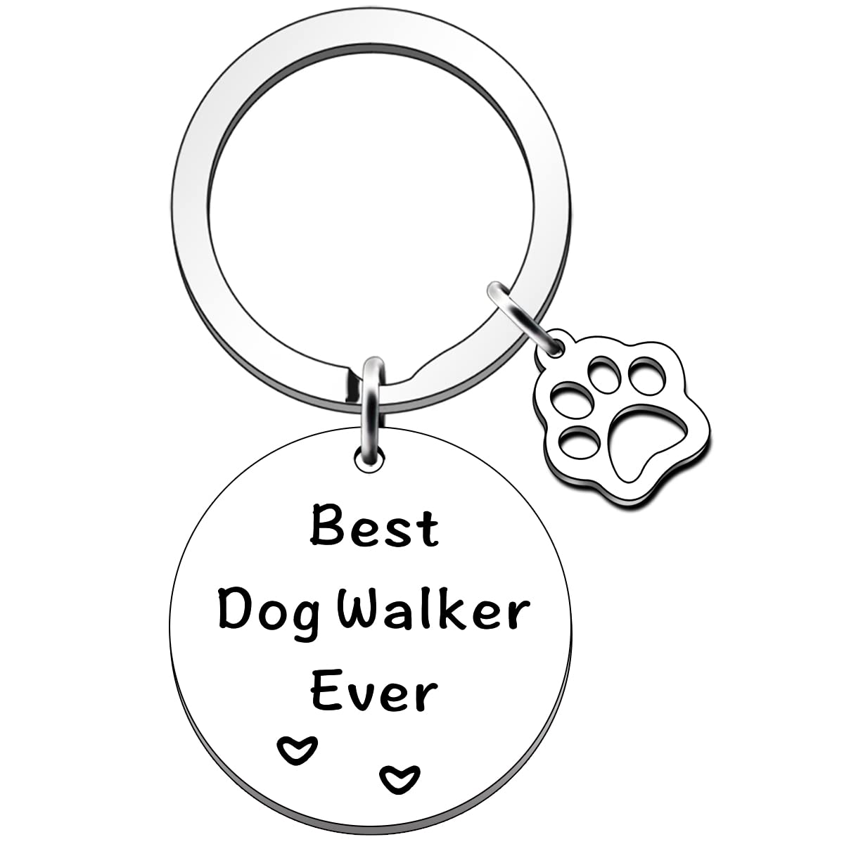 Best Dog Walker Ever Keyring - Pet Owners Thank You Gift for Dog Caretaker - Christmas Birthday Present