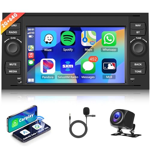 Autoradio Android 13 Pour Peugeot 206 (2002-2010) - 7" Écran Tactile, 2Go/32Go, CarPlay/Android Auto Sans Fil, GPS