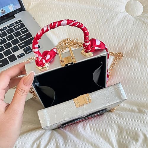 Novelty Unique 3D Lady Face Box Shaped Handbag, PU Leather Top Handle Shoulder Bag, Funky Fashion Crossbody Satchel Purse3