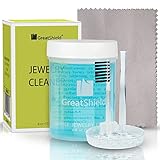 GreatShield Jewelry Liquid Cleaner Solution Kit With Gentle Brush, Cleaning Cloths And Basket for...