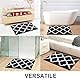 Homaxy rutschfest Badematte Badezimmerteppich Waschbar Hochflor Badteppich Flauschige Mikrofaser Badvorleger- 60 x 90 cm, Schwarz