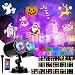 Weihnachten Halloween Outdoor Projektor mit 16 Folien 10 Ozeanwellen Effekt,2-in-1, 3D Dynamische Projektor, LED Projektionslampe, 180°-Verstellung, Beamer Deko für Wand Fenster Garten Hof Party