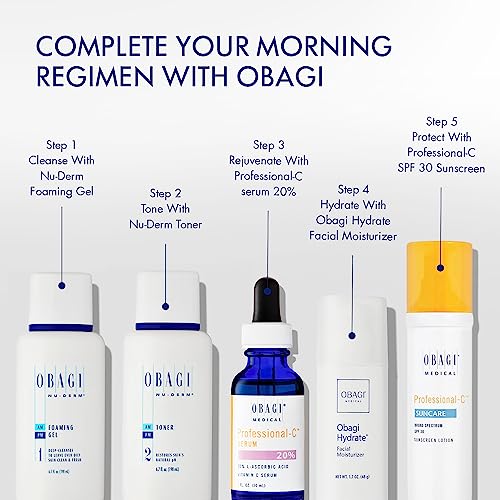 Obagi Professional C Serum 20%, Vitamin C Facial Serum With Concentrated 20% L Ascorbic Acid For Normal To Oily Skin, 1.0 Fl Oz Pack Of 2 #TOP6