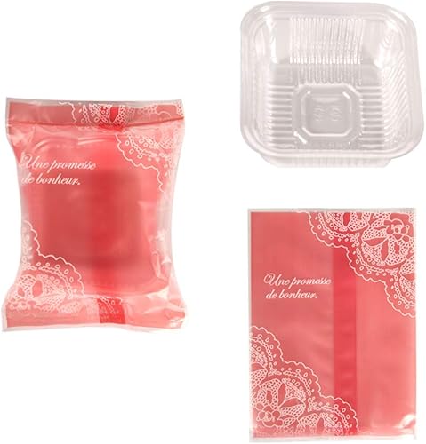 Bolsas de plástico sellables para tartas de 1.76 oz2.82 oz3.53 oz, con bandejas, 100 juegos