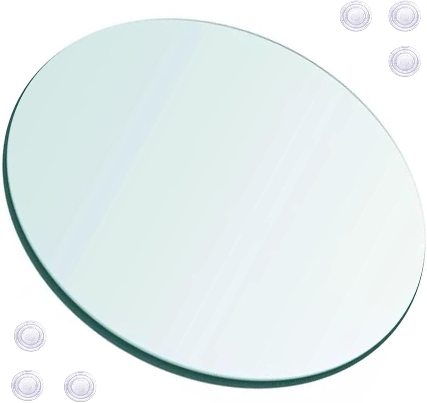 Round Glass Table Top,Strong Hardness,High Temperature Resistance,Not Fragile,Tempered Glass Table Top,Good Stability,Dining Table,Furniture Replacement Parts, 1/3" Thick