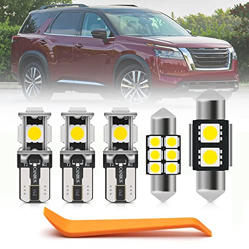10 luces LED interiores blancas para Nissan Pathfinder R53 miniatura 1