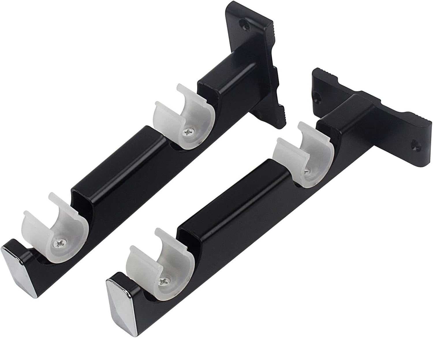 Curtain Rod Wall Mount Bracket Heavy Duty Curtain Rod Holder with Plastic Buckle for Drapes Wall for Curtain Drapery Rod 2 Pack,d