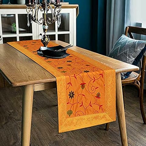 rajwada-fashion Christmas Embroidered Table Runners Cover