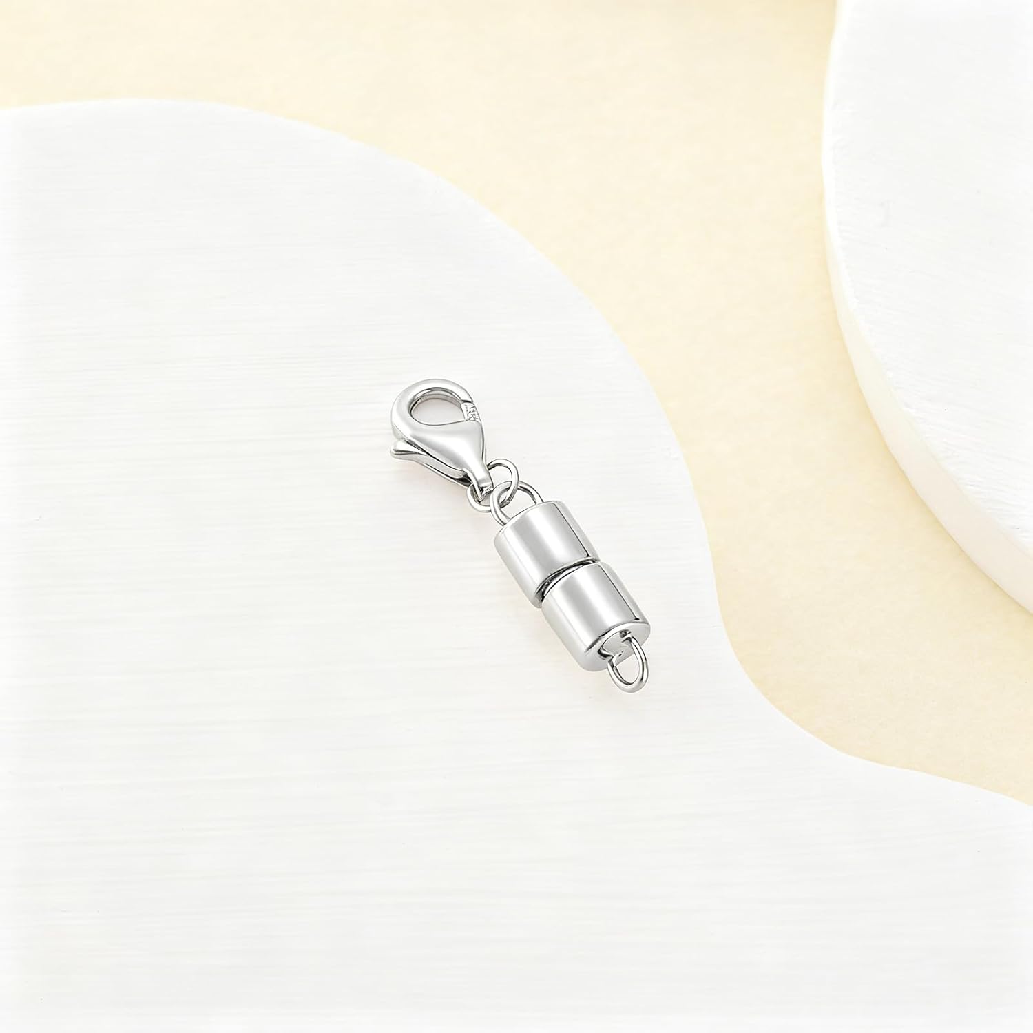 925 Sterling Silver Lobster Clasp for DIY Necklace Bracelet Jewelry Making, Double Spring Clasp with Closed Jump Rings, Necklace Extender Clasp Connector Bracelet Extension (Style 18)
