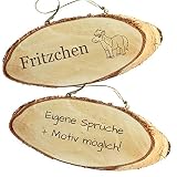 Geschenkissimo Namensschild für Pferde als Boxenschild, Stallschild, personalisiert mit Name, Spruch, Motiv, für Pferdefreunde, Reiter und Reiterinnen, Holzschild zur Deko
