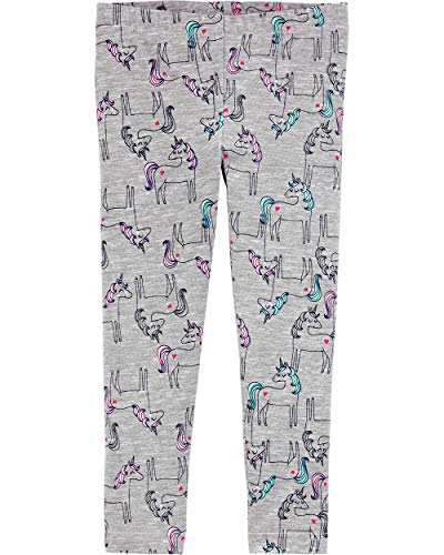 Carter's Girl's Allover Print Leggings (9 Months, Grey Unicorn) #TOP19