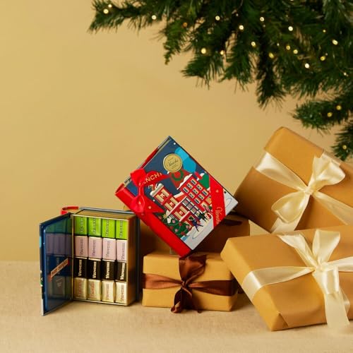 Venchi, Mini Weihnachtsdorf-Buch mit assortierten Cremini, mit Piemont-Haselnüss, Limited Edition, 180 g, glutenfrei, ohne Farbstoffe und Konservierungsstoffe, Weihnachtsgeschenkidee