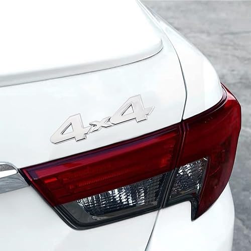 Miniatura 10 de Placa de identificación de metal 3D para puerta trasera trasera 2005-2018 camionesSUVPickup (rojo)