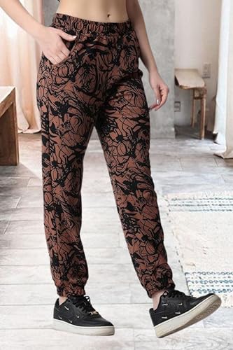 Image of POPWINGS Casual Printed Joggers for Women || Stylish Western Women Joggers for Summer || Pull-On Women Joggers Pants || Women Joggers for Summer