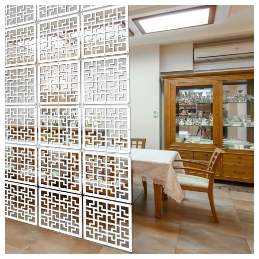 Lchen Hanging Room Divider,10 Pieces Wood-Plastic Hanging Panels 0.2“Thick Screen Panel for Living Room Bedroom Home Decoration(FY,11.4"X11.4")
