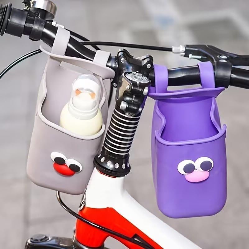 Baby Stroller Silicone Cup Holder Bag | Universal Bottle Holder for Pram, Cycle, Wheelchair & Pool Chair | Soft, Durable, Anti-Slip Cup Organizer (Pack 1)-image-32