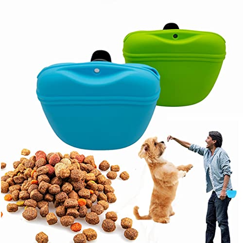 Lot de 2 pochettes à friandises pour chien - À clipser - Pour le dressage de petits chiens - Avec fermeture magnétique et clip de ceinture Cover