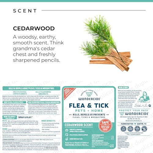 Wondercide Cedar Flea & Tick Spray for Pets Plus Home with Natural Essential Oils 16 fl. oz. - Thumbnail 7