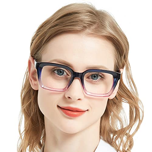 XODITO Retro Square Reading Glasses Women Oversized Readers 1.0 1.25